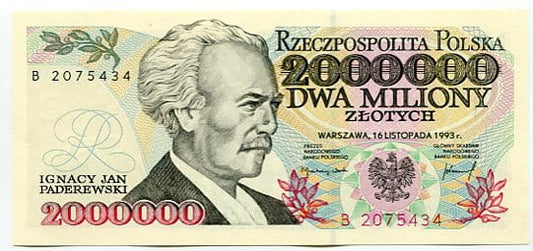 Banknot Polska 2000000 zł z 1993 r. B