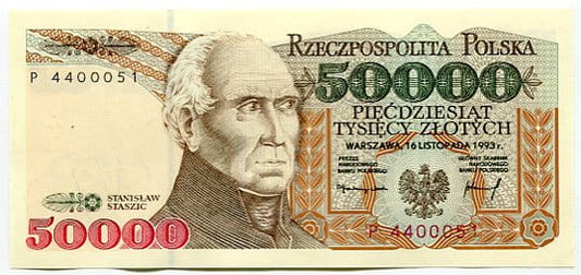 Banknot Polska 50000 zł z 1993 r. T