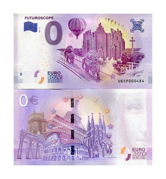 Banknot 0 Euro Francja - Park Rozrywki Futuroscope