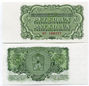 Czechosłowacja 5 Koron 1961 r. UNC