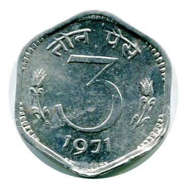Indie 3 Paise 1971 r.