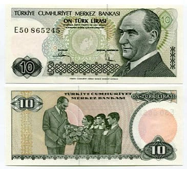 Turcja 10 Lirasi 1970 r. UNC