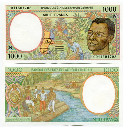 Gwinea Równikowa 1000 Francs 2000 r. UNC