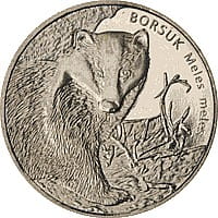 2 zł 2011 r. Zwierzęta świata - Borsuk
