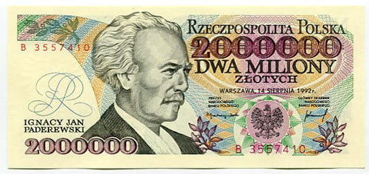 Banknot Polska 2000000 zł z 1992 r. B