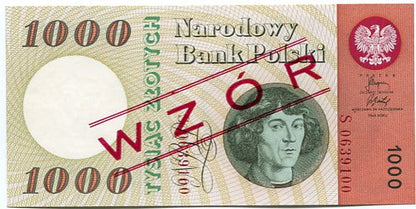 Banknot 1000 zł 1965 r. WZÓR