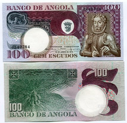 Angola 100 Escudos 1973 r. UNC