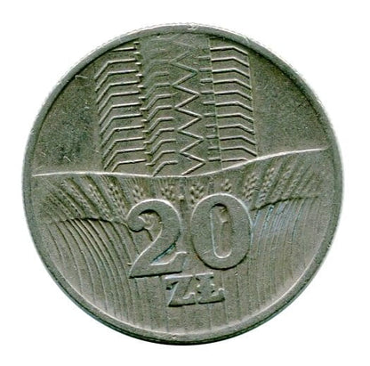 Polska 20 złotych 1974 r. Wieżowiec i Kłosy