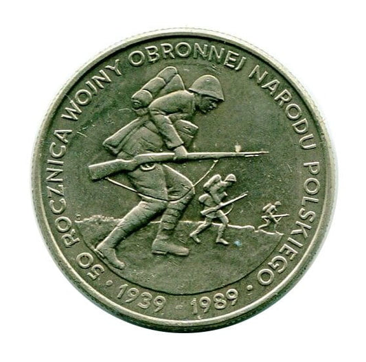 500 złotych 50. Rocznica Wojny Obronnej Narodu Polskiego 1989 r.
