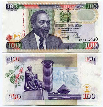 Kenia 100 Shillings 2010 r. UNC