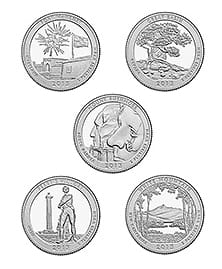 USA Parki 2013 r. 5 x 25c