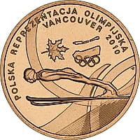 2 zł 2010 r. Polska Reprezentacja Olimpijska Vancouver 2010