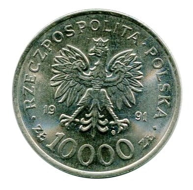 10 000 zł 200 Rocznica Konstytucji 3 Maja 1991 r.
