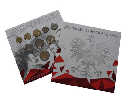 Menniczy zestaw monet obiegowych w etui 2018 r. Niepodległość