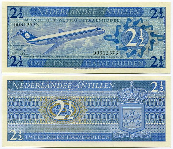 Antyle Holenderskie 2 1/2 Gulden 1970 r. UNC