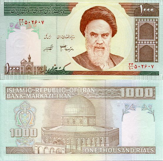 Iran 1000 Rials 2013 r. UNC