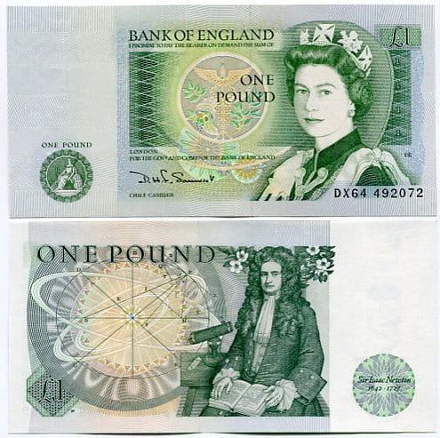 Anglia 1 Funt 1981 r. UNC