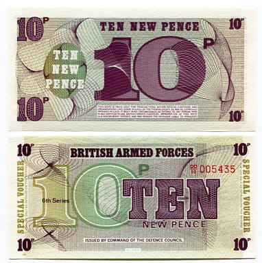 Wielka Brytania Armed Forces 10 Pence UNC