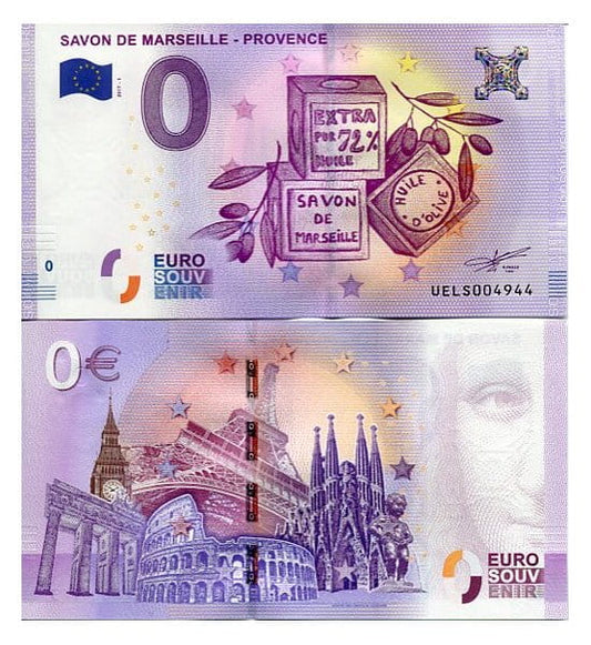 Banknot 0 Euro Francja - Savon de Marseille Provence