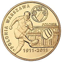 2 zł 2011 r. Polskie Kluby Piłkarskie – Polonia Warszawa
