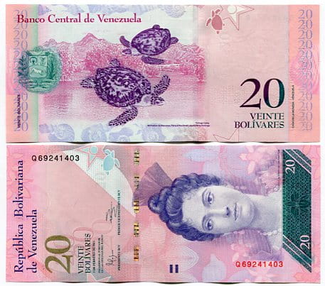 Wenezuela 20 bolivares 2009 r. UNC