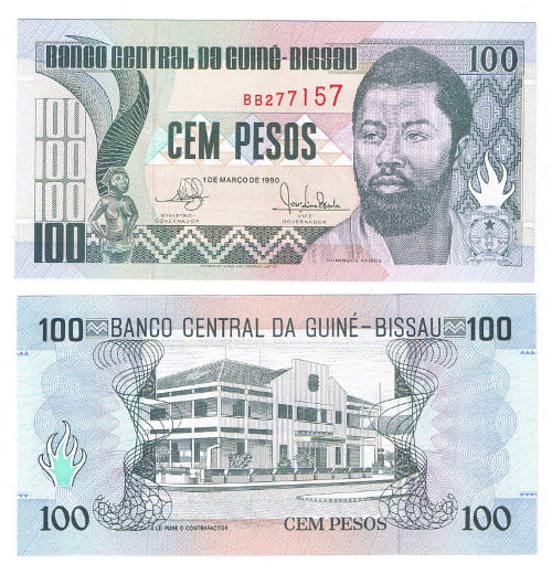 Gwinea Bissau 100 Pesos 1990 r. UNC