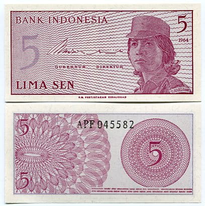 Indonezja 5 Sen 1964 r. UNC