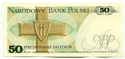 Banknot Polska 50 zł z 1975 r. BC