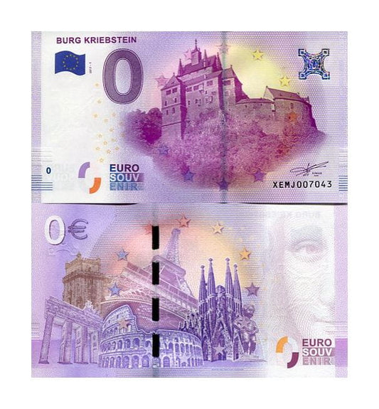 Banknot 0 Euro Niemcy - Zamek Kriebstein
