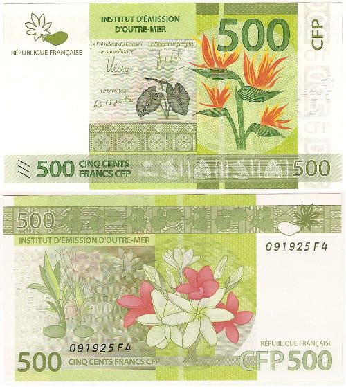 Polinezja Francuska 500 Francs 2014 r. UNC