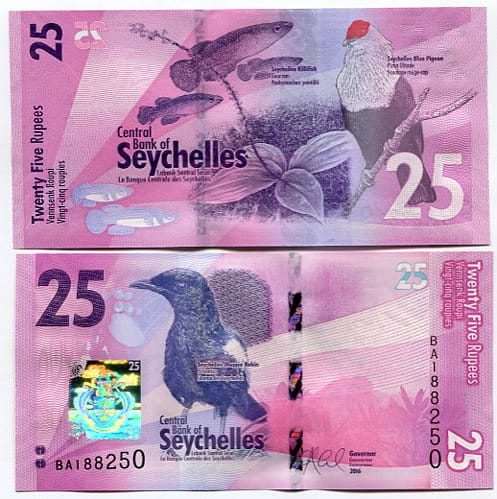 Seszele 25 Rupii 2016 r. UNC