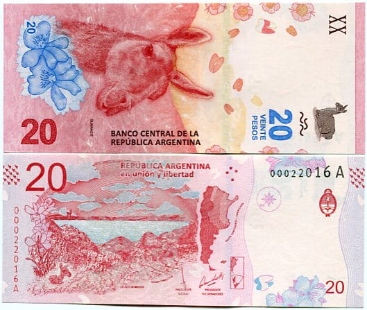 Argentyna 20 Pesos 2017 r. UNC