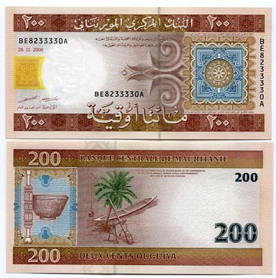 Mauretania 200 Ouguiya 2013 r. UNC
