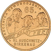 2 zł 2010 r. 65. rocznica oswobodzenia KL Auschwitz-Birkenau