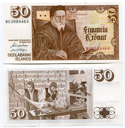 Islandia 50 Kronur 1961 r. UNC