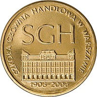 2 zł 2006 r. 100-lecie Szkoły Głównej Handlowej w Warszawie