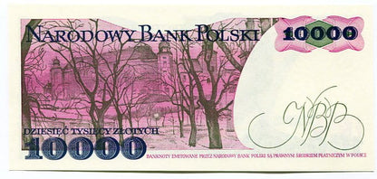 Banknot Polska 10000 zł z 1988 r. W