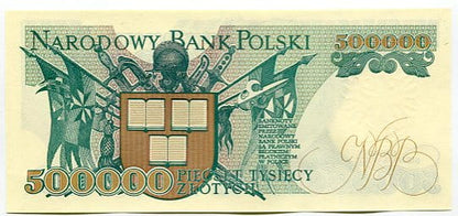 Banknot Polska 500000 zł z 1990 r. K