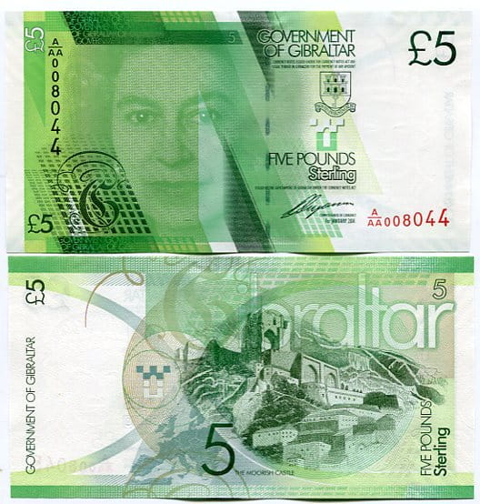 Gibraltar 5 Funtów 2011 r. UNC
