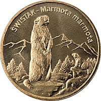2 zł 2006 r. Zwierzęta świata - Świstak