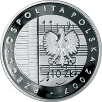 10 zł Ag  125. rocznica urodzin Karola Szymanowskiego 2007 r.