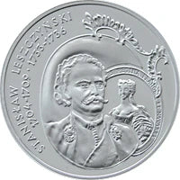 10 zł Ag  Poczet królów i książąt polskich Stanisław Leszczyński Półpostać 2003 r.