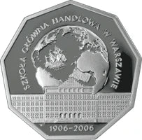 10 zł Ag 100-lecie Szkoły Głównej Handlowej w Warszawie 2006 r.