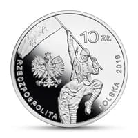 10 zł Ag 100-lecie czynu zbrojnego Polonii amerykańskiej 2018 r.