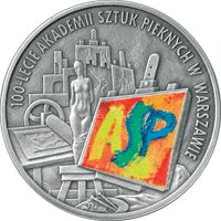 10 zł Ag 100. rocznica utworzenia Akademii Sztuk Pięknych 2004 r.