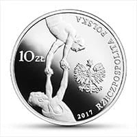 10 zł Ag 150. rocznica powstania Towarzystwa Gimnastycznego „Sokół” 2017 r.