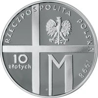 10 zł Ag 20-lecie pontyfikatu Jana Pawła II 1998 r.