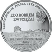 10 zł Ag 25. rocznica męczeńskiej śmierci księdza Jerzego Popiełuszki 2009 r.