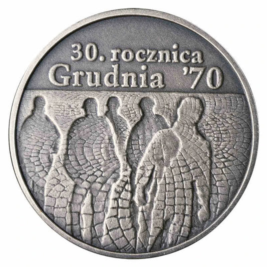 10 zł Ag 30. rocznica Grudnia 70 2000 r.