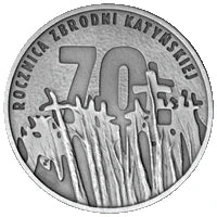 10 zł Ag 70. rocznica zbrodni katyńskiej